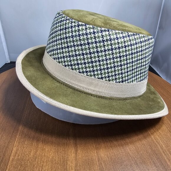 Eco Soho Suede / Fabric Fedora American Hat Makers | Sage | XX-LARGE RARE - Picture 5 of 10